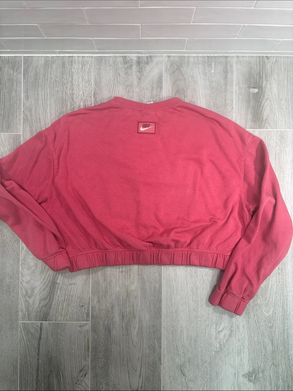 Nike Sportswear Fleece Cropped Crewneck Sweatshirt Pink Medium DD5069-622